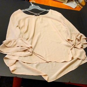 Maurice's size 3 cream sheer blouse